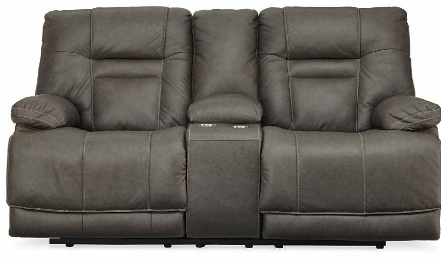 Living Room Ashley Furniture | Wurstrow Power Reclining Loveseat With Console