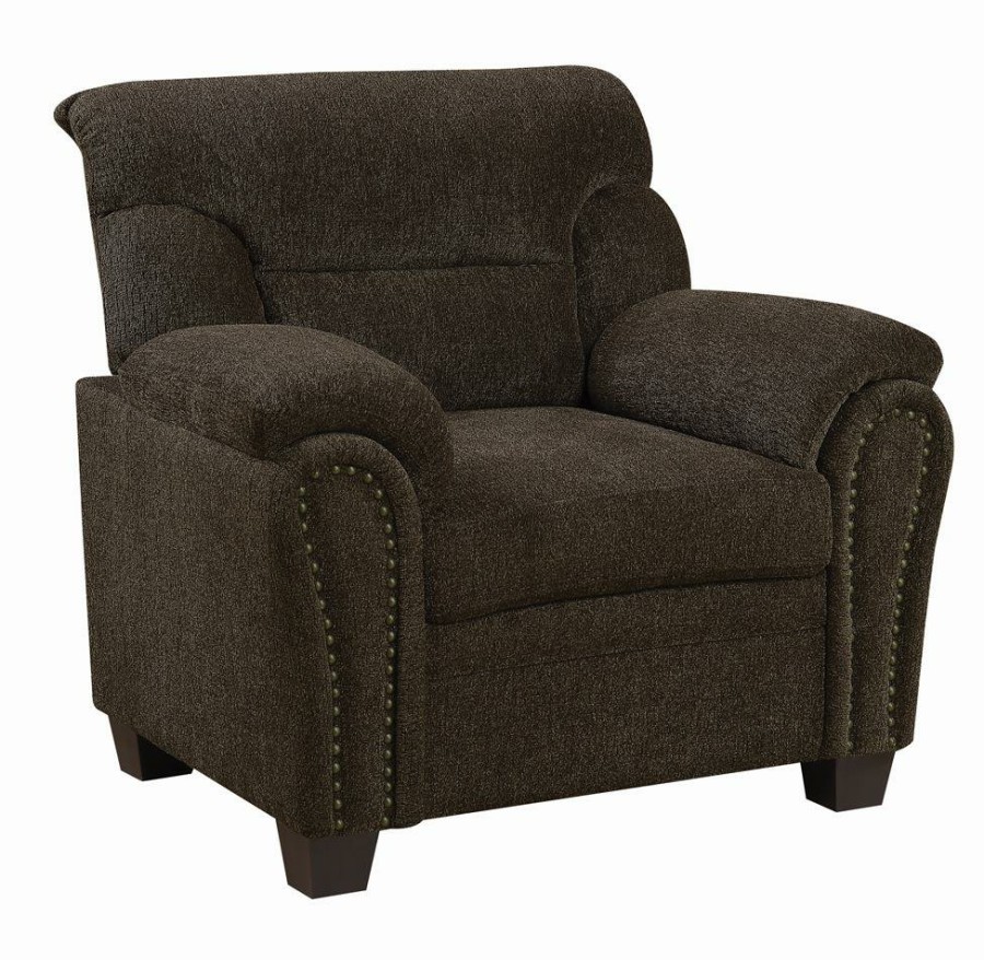 Living Room Coaster Z2 Premium | Clementine Casual Brown Chair