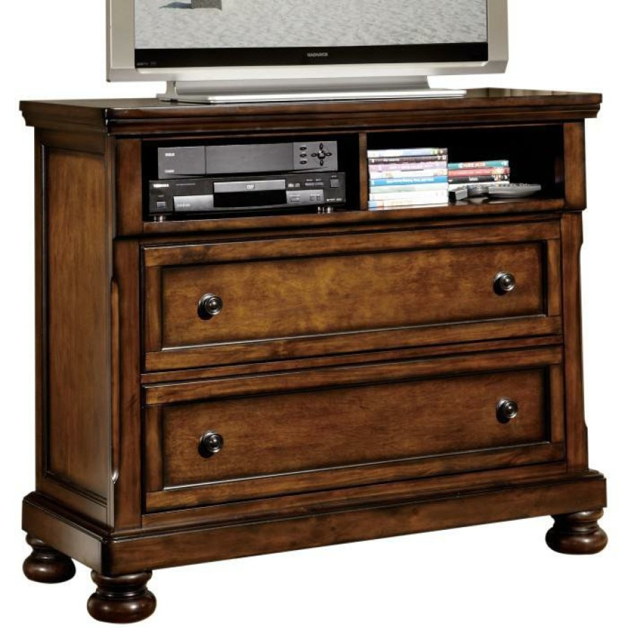 Bedroom Homelegance (Homerica East) | Homelegance Cumberland Tv Chest In Brown Cherry 2159-11