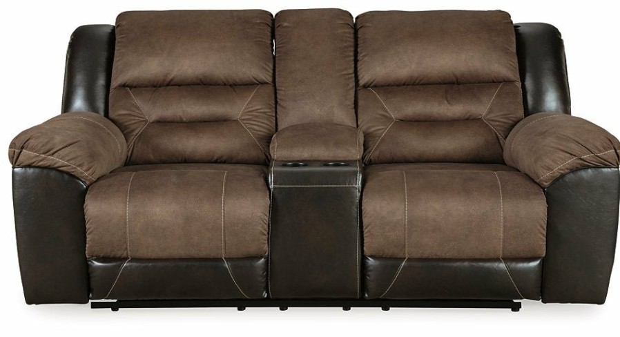 Living Room Ashley Furniture | Earhart Reclining Loveseat With Console