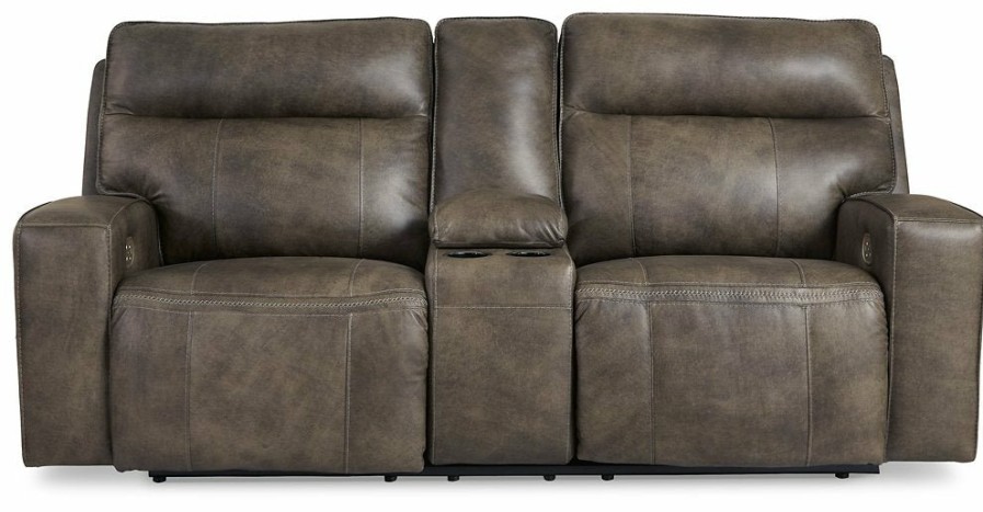 Living Room Ashley Furniture | Game Plan Power Reclining Loveseat