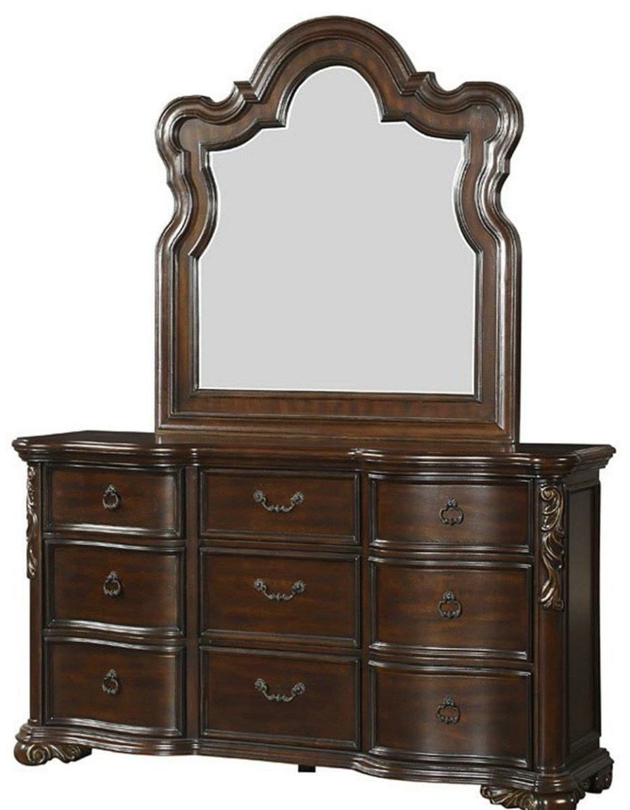 Bedroom Homelegance (Homerica East) | Homelegance Royal Highlands 9 Drawer Dresser In Rich Cherry 1603-5