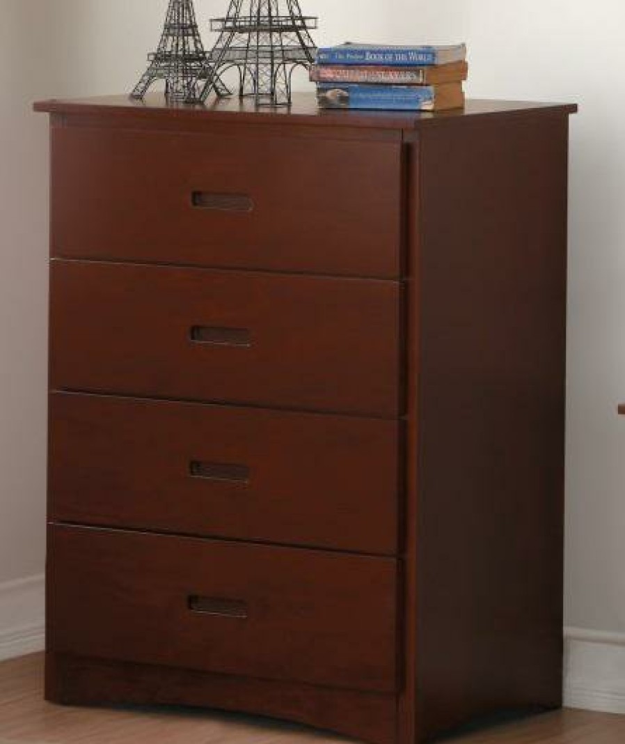 Bedroom Homelegance (Homerica East) | Homelegance Rowe 4 Drawer Chest In Dark Cherry B2013Dc-9