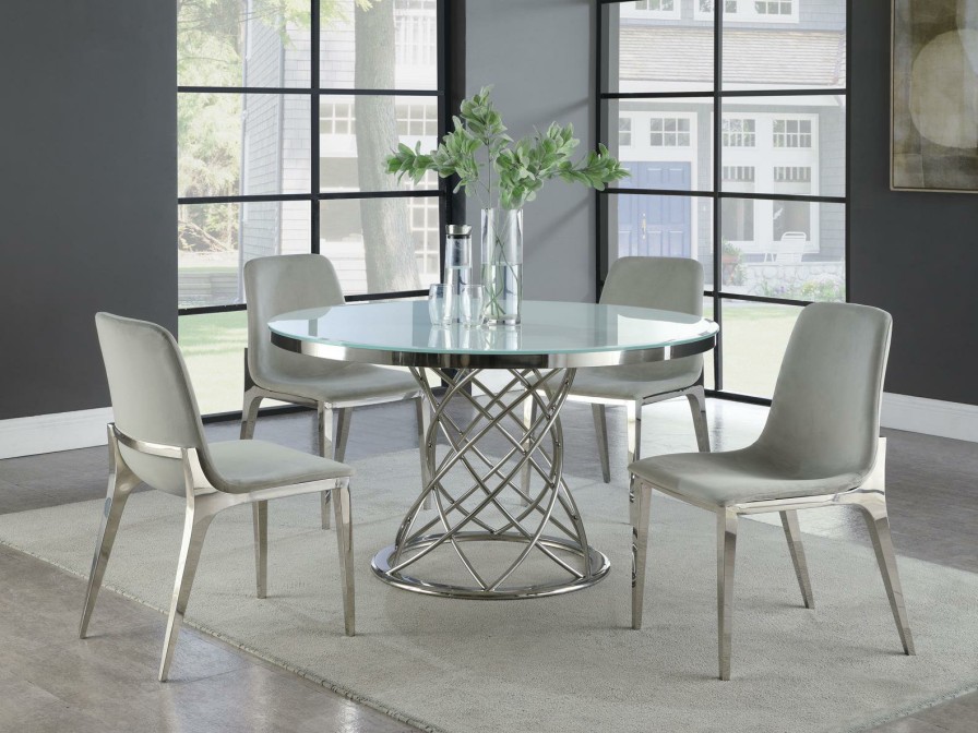 Dining Room Coaster Z2 Premium | 110401 S5 Dining Table 5 Pc Set