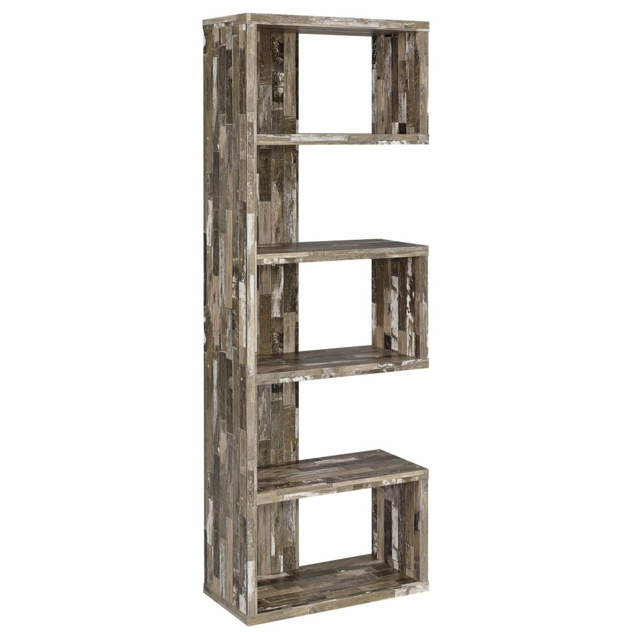 Home Office Coaster Z2 Premium | G800847 Rustic Salvaged Cabin Bookcase