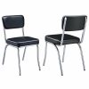 Dining Room Coaster Z2 Premium | Retro Collection Chrome Dining Chair