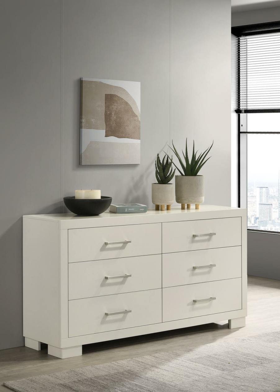 Bedroom Coaster Z2 Premium | Jessica Contemporary Six Drawer Dresser