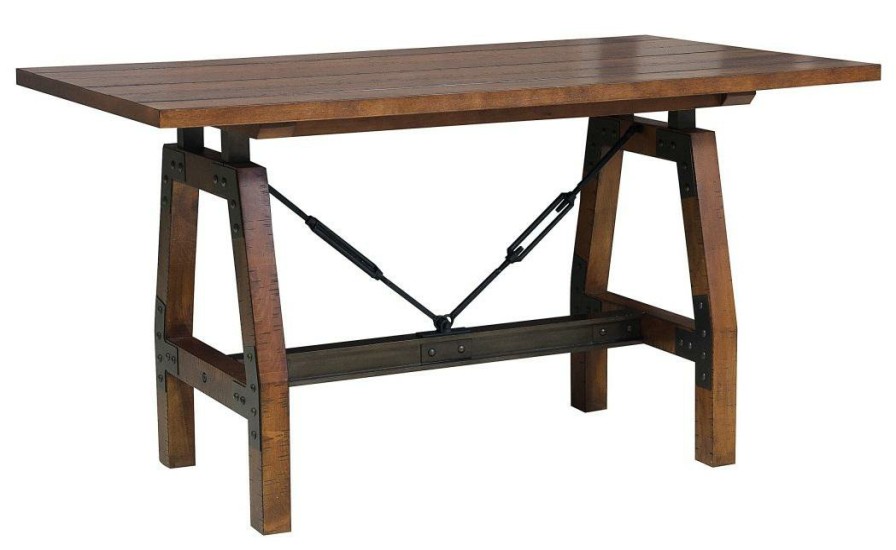 Dining Room Homelegance (Homerica East) | Homelegance Holverson Counter Height Table In Rustic Brown 1715-36