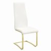 Dining Room Coaster Z2 Premium | Chanel Modern White And Rustic Brass Side Chair