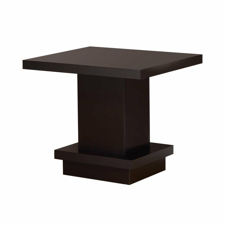 Living Room Coaster Z2 Premium | Cappuccino Wood Top Side Table