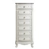 Bedroom Homelegance (Homerica East) | Homelegance Cinderella 7 Drawer Tall Chest Antique White With Grey Rub-Through