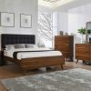 Bedroom Coaster Z2 Premium | Robyn Mid Century Modern Dark Walnut Eastern King Four Piece Set