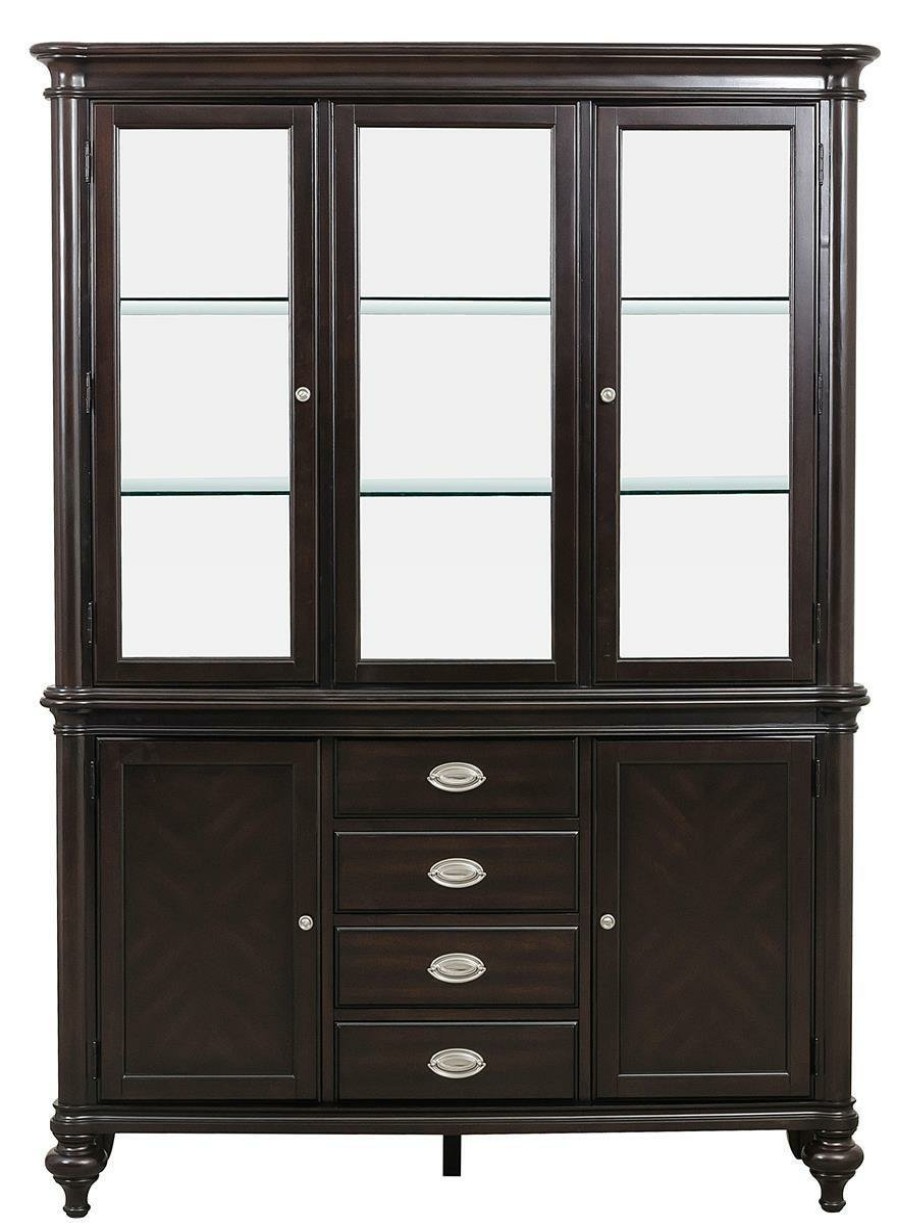 Dining Room Homelegance (Homerica East) | Homelegance Marston Buffet With Hutch In Dark Cherry 2615Dc-50-55