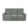 Living Room Homelegance (Homerica East) | Homelegance Furniture Edition Power Double Lay Flat Reclining Sofa In Dove Grey 9804Dv-3Pwh