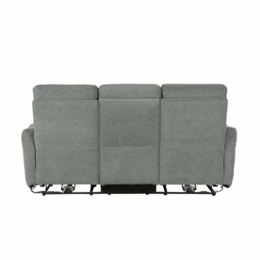 Living Room Homelegance (Homerica East) | Homelegance Furniture Edition Power Double Lay Flat Reclining Sofa In Dove Grey 9804Dv-3Pwh