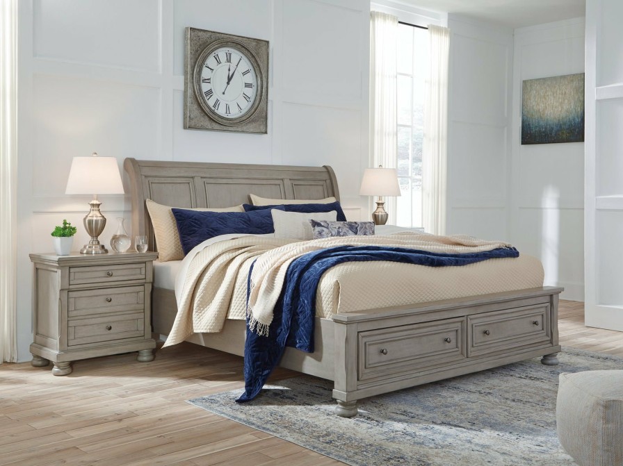 Bedroom Ashley Furniture | Lettner Bed With 2 Storage Drawers