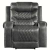 Living Room Homelegance (Homerica East) | Homelegance Furniture Putnam Power Reclining Chair In Gray 9405Gy-1Pw