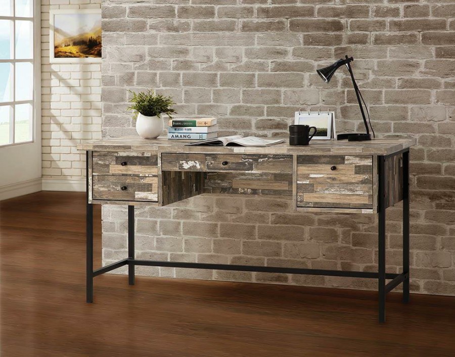 Home Office Coaster Z2 Premium | G801235 Industrial Salvaged Cabin Writing Desk