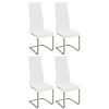 Dining Room Coaster Z2 Premium | G102310 Contemporary White And Chrome Dining Chair