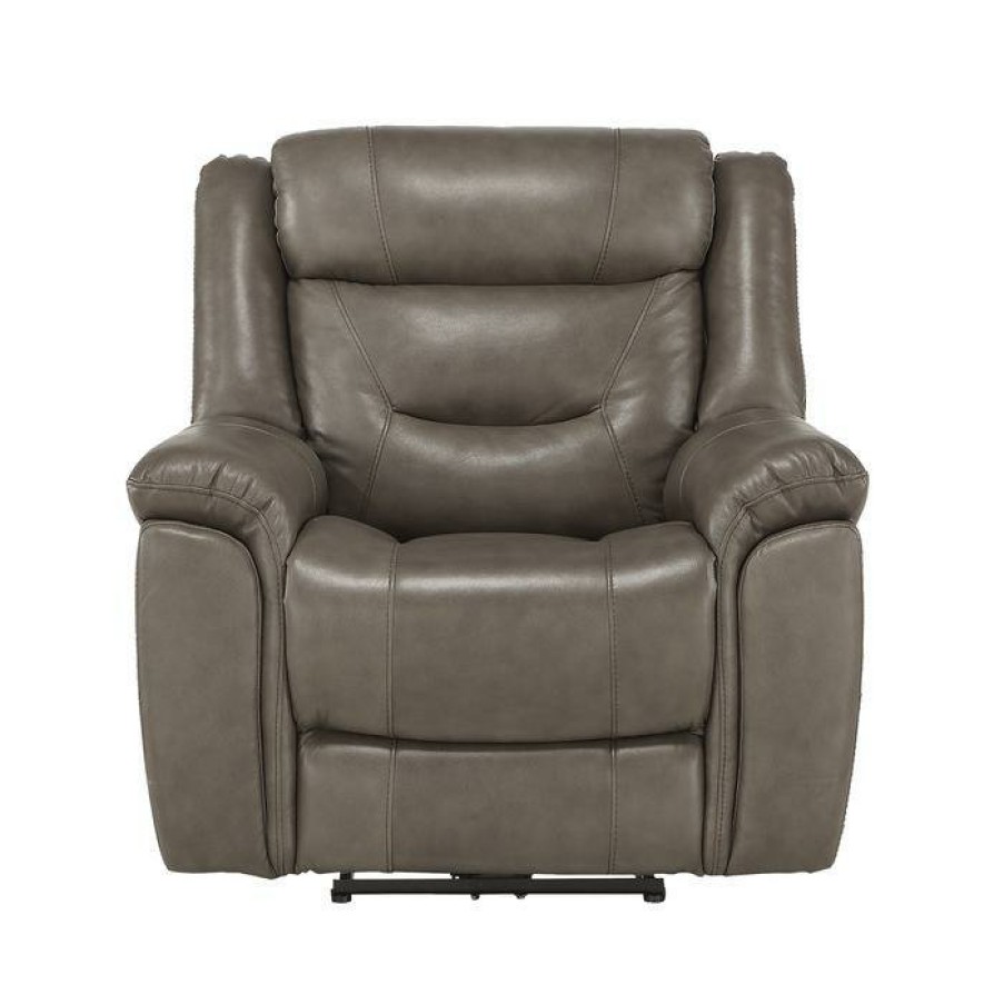 Living Room Homelegance (Homerica East) | Homelegance Furniture Danio Power Double Reclining Chair With Power Headrests In Brownish Gray 9528Brg-1Pwh