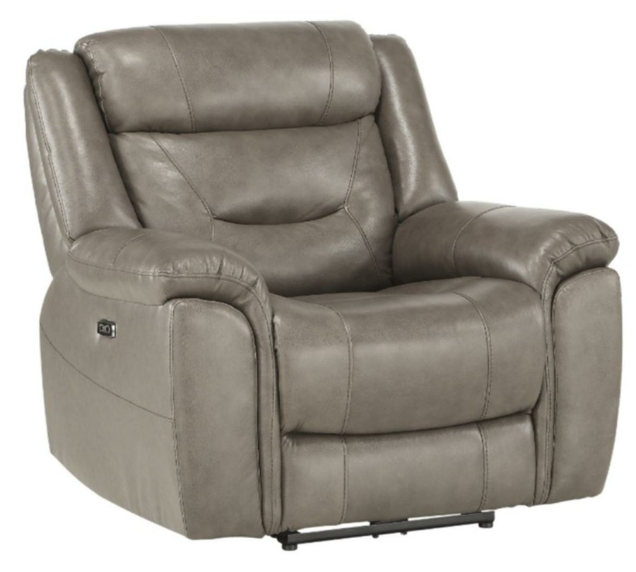 Living Room Homelegance (Homerica East) | Homelegance Furniture Danio Power Double Reclining Chair With Power Headrests In Brownish Gray 9528Brg-1Pwh