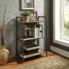 Home Office ACME | Itzel Antique Oak & Sandy Gray Bookshelf