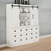 Dining Room ACME | Renske Antique White Hutch & Buffet