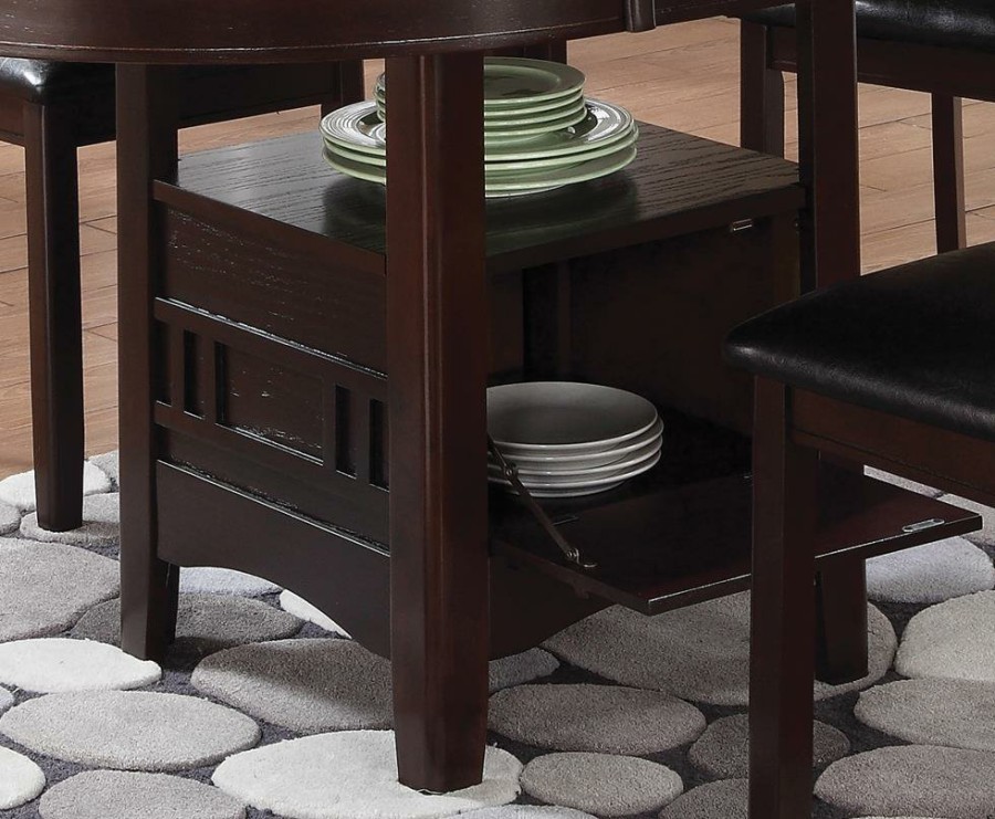 Dining Room Coaster Z2 Premium | Lavon Transitional Warm Brown Dining Table