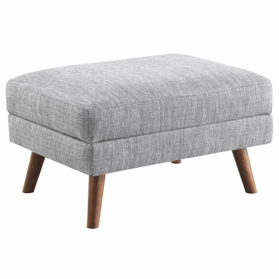 Living Room Coaster Z2 Premium | Churchill Modern Grey Ottoman