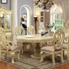 Dining Room FOA East | Wyndmere Vintage White 7 Pc. Dining Table Set (2Ac+4Sc)