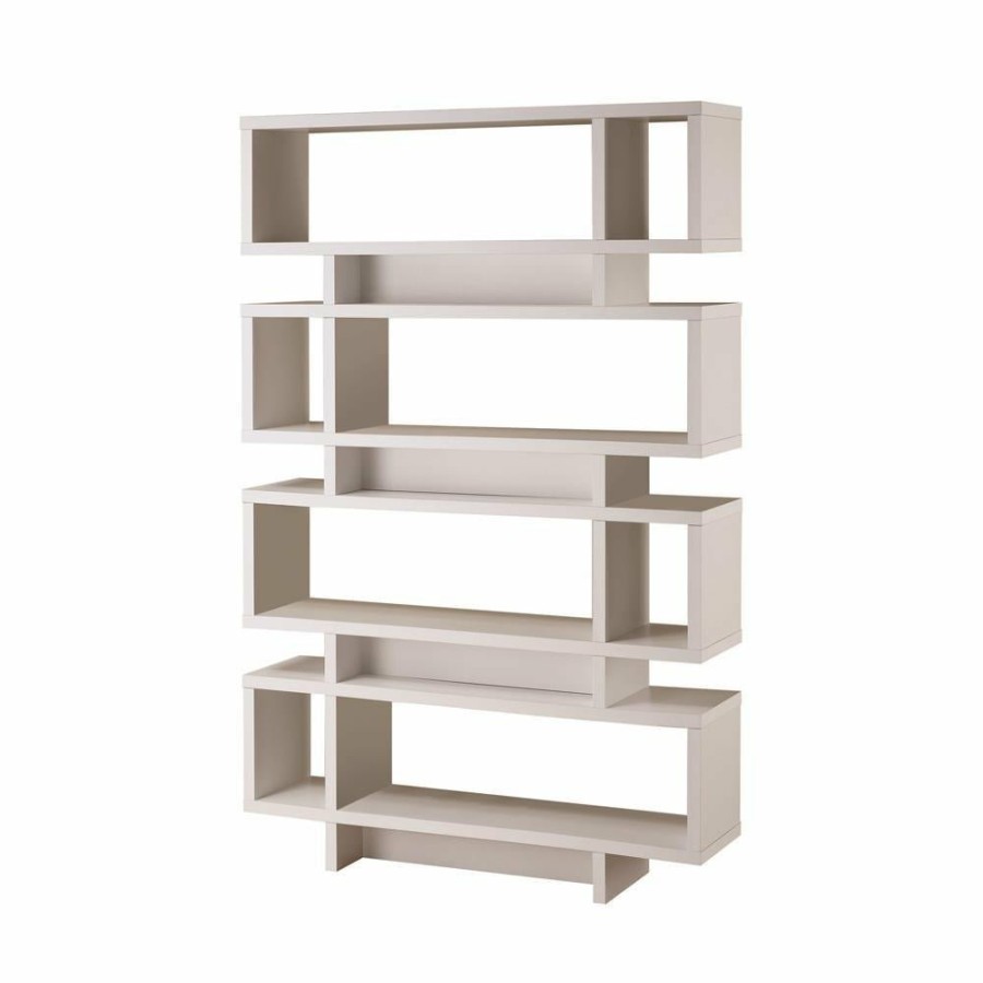 Home Office Coaster Z2 Premium | G800308 Contemporary White Bookcase