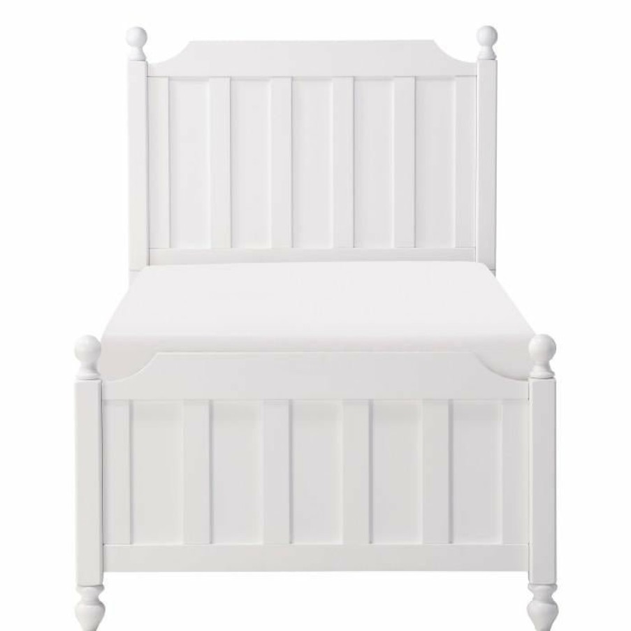 Bedroom Homelegance (Homerica East) | Homelegance Wellsummer Twin Panel Bed In White 1803Wt-1*