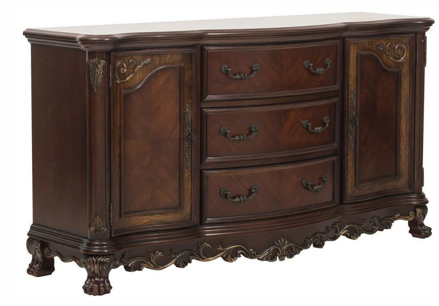 Dining Room Homelegance (Homerica East) | Homelegance Deryn Park Buffet/Server In Dark Cherry 2243-55