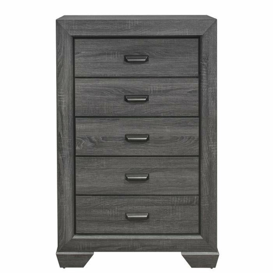 Bedroom Homelegance (Homerica East) | Homelegance Beechnut 5 Drawer Chest In Gray 1904Gy-9