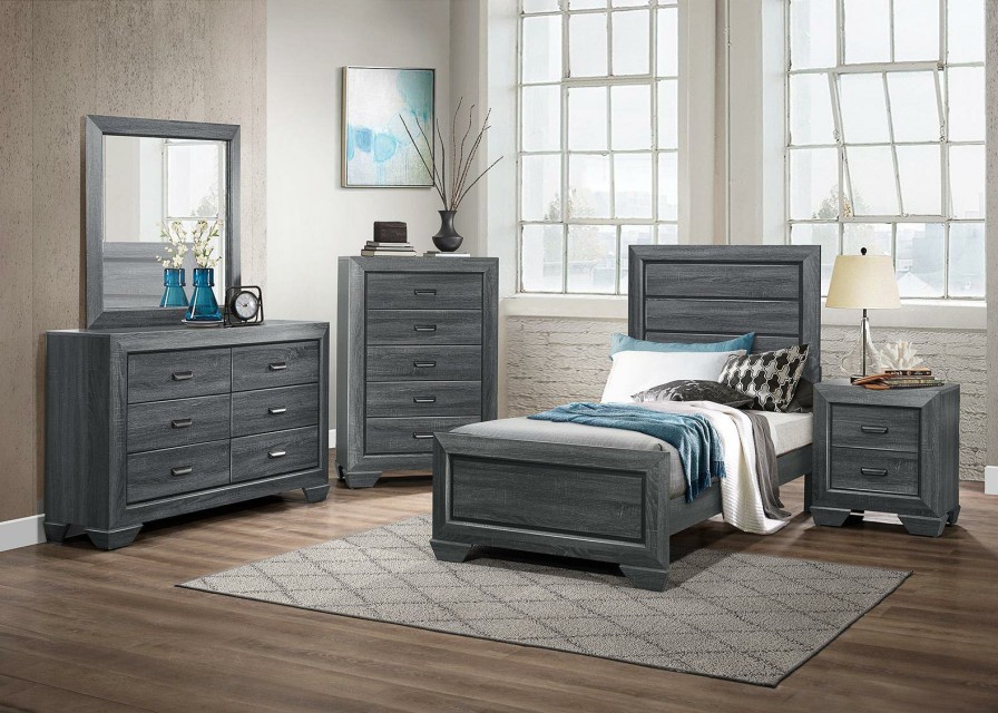 Bedroom Homelegance (Homerica East) | Homelegance Beechnut 5 Drawer Chest In Gray 1904Gy-9