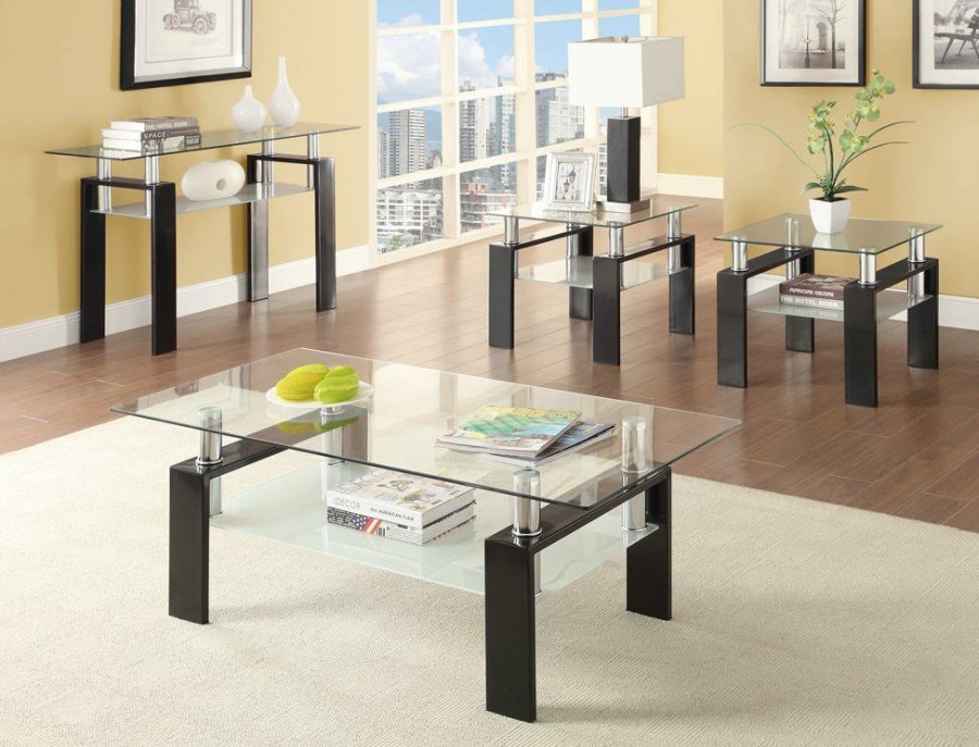 Living Room Coaster Z2 Premium | G702288 Occasional Contemporary Black Sofa Table