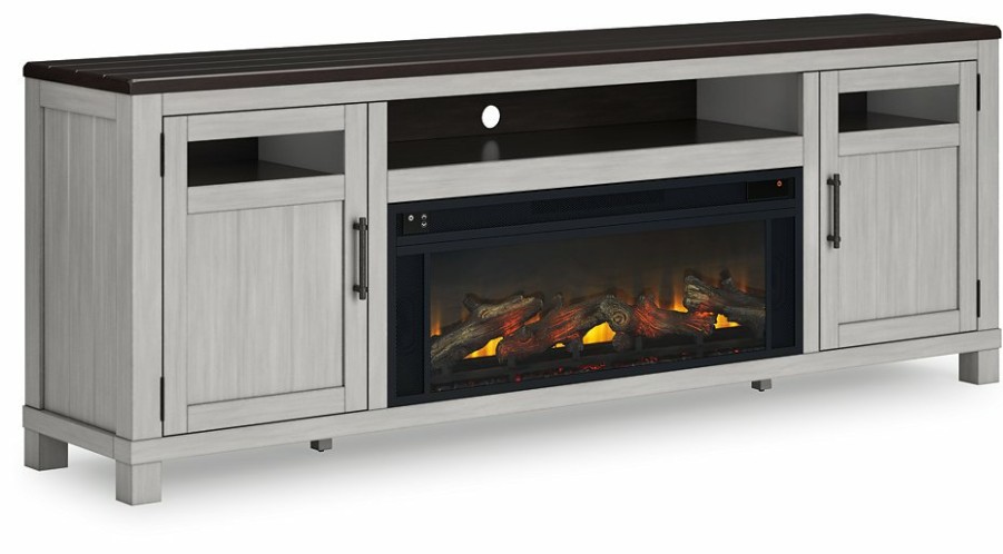 Entertainment Ashley Furniture | Darborn 88" Tv Stand With Electric Fireplace