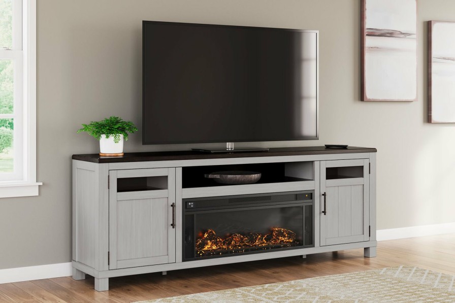 Entertainment Ashley Furniture | Darborn 88" Tv Stand With Electric Fireplace