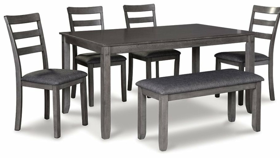 Dining Room Ashley Furniture | Bridson Dining Table And Chairs With Bench (Set Of 6)