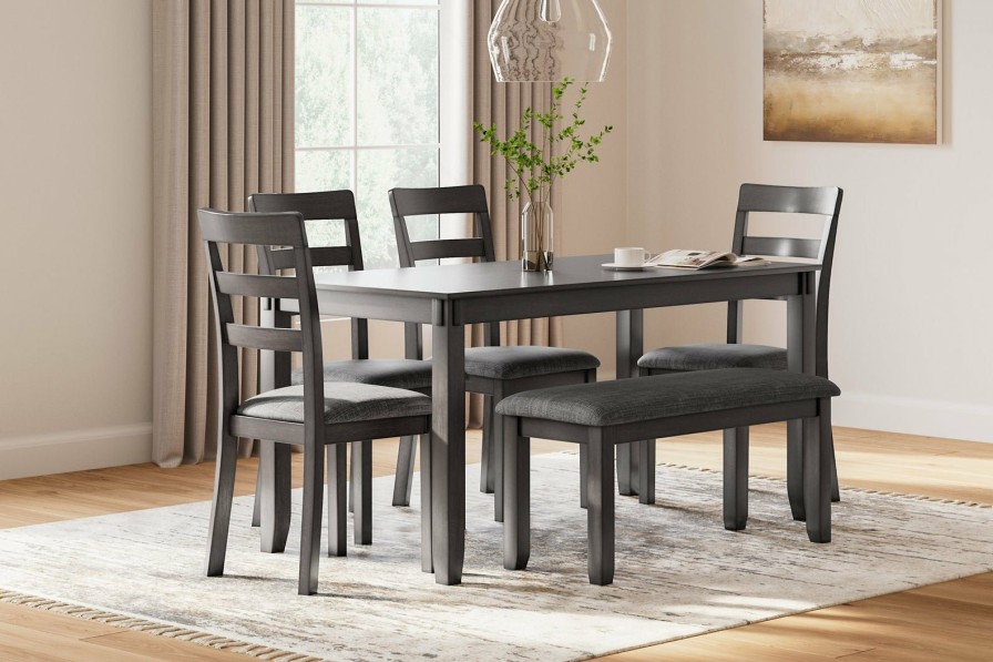 Dining Room Ashley Furniture | Bridson Dining Table And Chairs With Bench (Set Of 6)