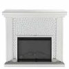 Entertainment ACME | Acme Furniture Nysa Fireplace In Mirrored & Faux Crystals 90204