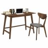 Home Office Coaster Z2 Premium | Mid Century Modern Walnut Desk And Chair Set