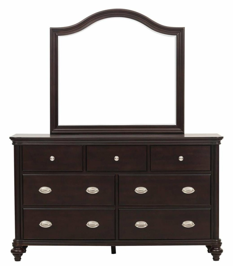 Bedroom Homelegance (Homerica East) | Homelegance Marston 7 Drawer Dresser In Dark Cherry 2615Dc-5