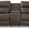 Living Room Ashley Furniture | Salvatore 3-Piece Power Reclining Loveseat With Console