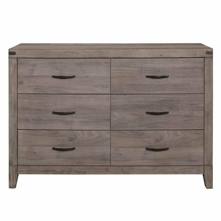 Bedroom Homelegance (Homerica East) | Homelegance Woodrow 6 Drawer Dresser In Gray 2042-5