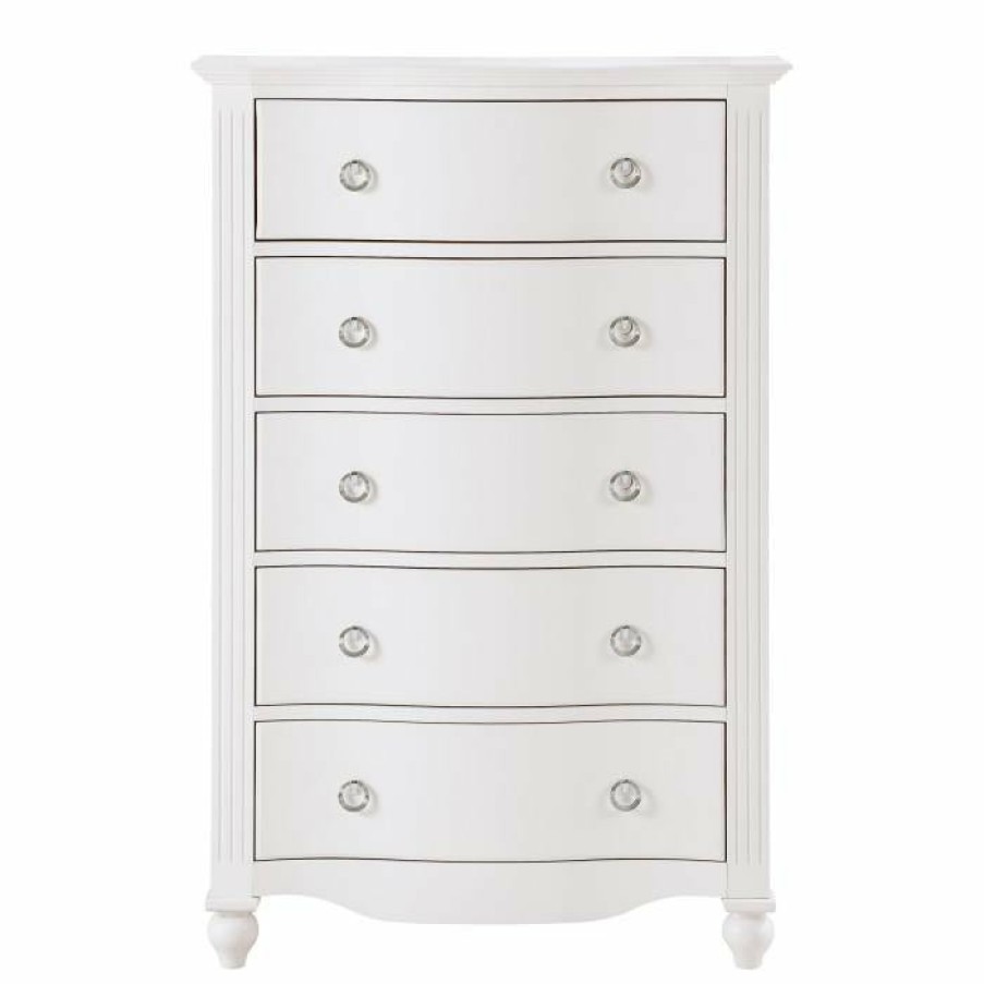 Bedroom Homelegance (Homerica East) | Homelegance Meghan 5 Drawer Chest In White 2058Wh-9