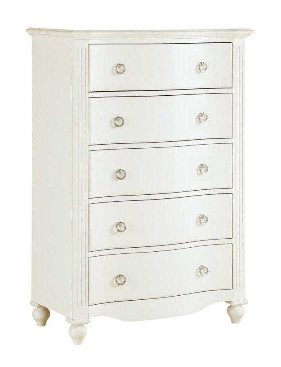 Bedroom Homelegance (Homerica East) | Homelegance Meghan 5 Drawer Chest In White 2058Wh-9