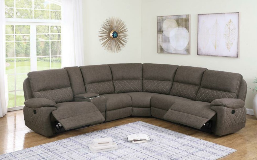 Living Room Coaster Z2 Premium | G608980 6 Pc Motion Sectional