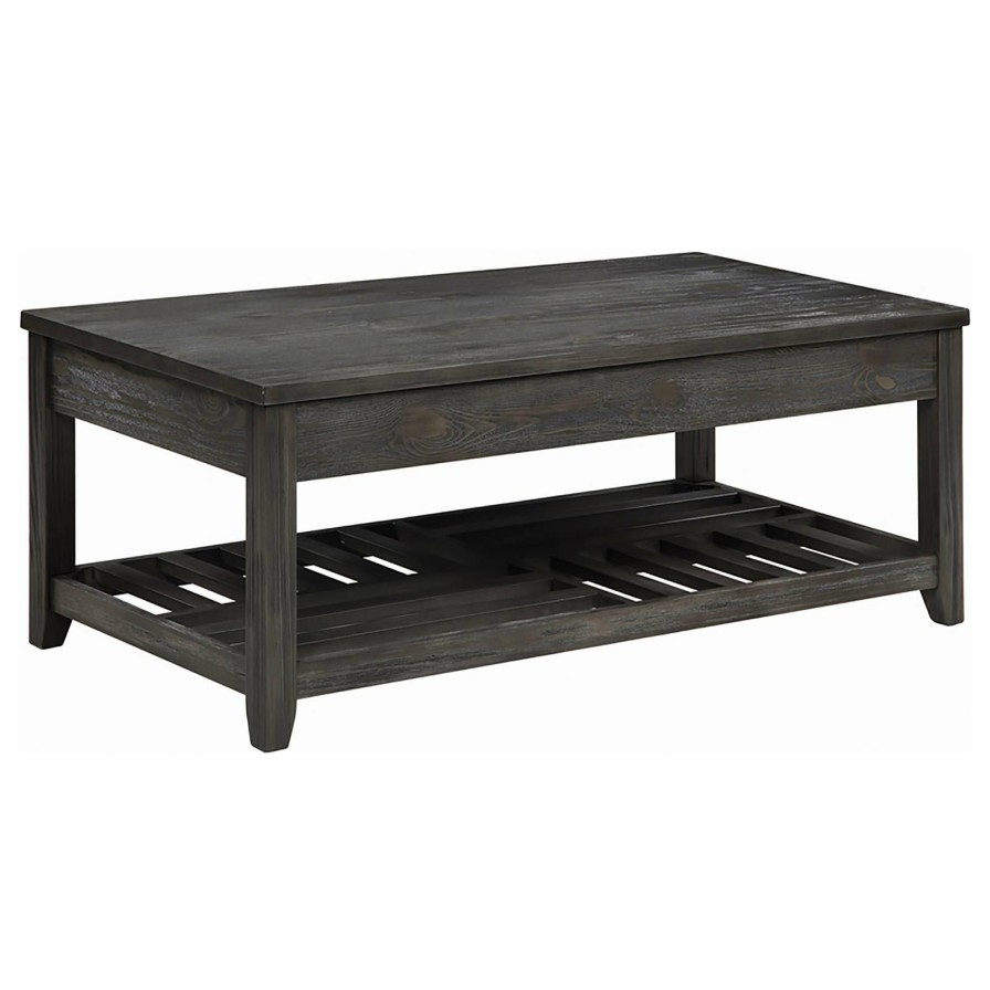 Living Room Coaster Z2 Premium | Rustic Grey Lift Top Coffee Table