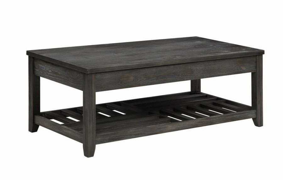 Living Room Coaster Z2 Premium | Rustic Grey Lift Top Coffee Table